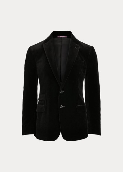 Blazer Ralph Lauren Hombre Negros - Kent Velvet - IEOVL7683